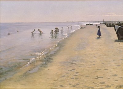 1884年、スカーゲンのサウスビーチでの夏の日 作： Peder Severin Krøyer